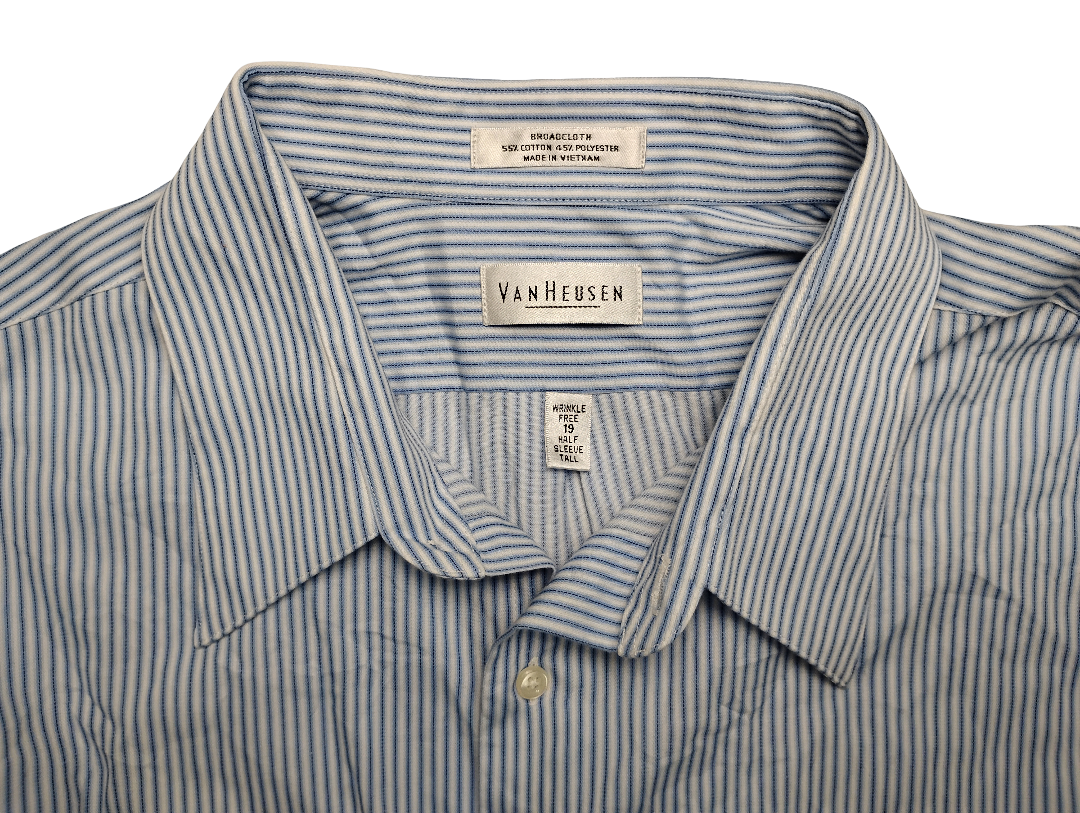 Camisa manga corta Marca VanHeusen Half Sleeve Tall Size 19