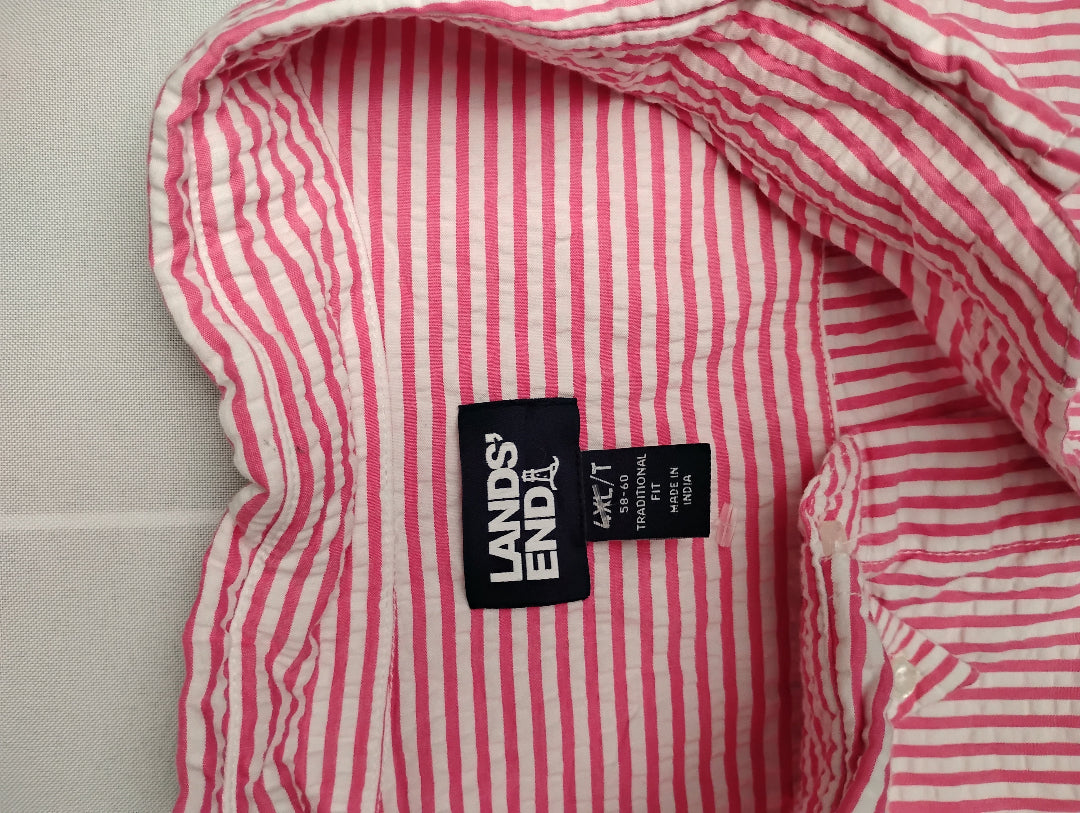 Camisa manga corta 4XL / T Marca Lands' END 58-60 | 100% Cotton