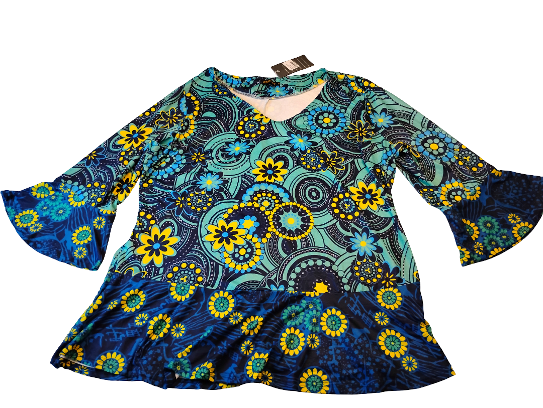Blusa de estampados florales | Marca REBORN | Size 2X