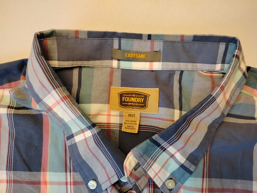 Camisa manga corta de botones Marca Foundry Size 4XL