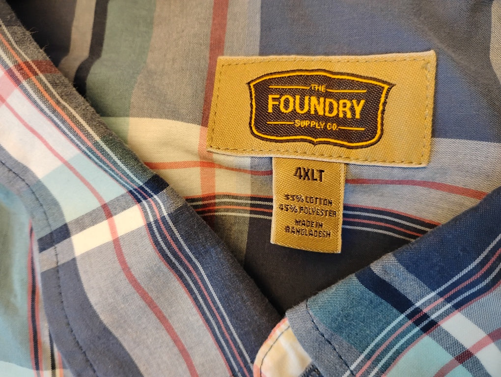 Camisa manga corta de botones Marca Foundry Size 4XL