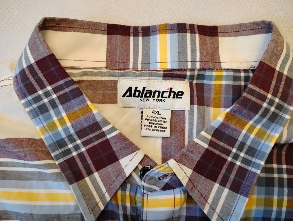 Camisa manga larga marca ABLANCHE NEW YORK | Size 4XL