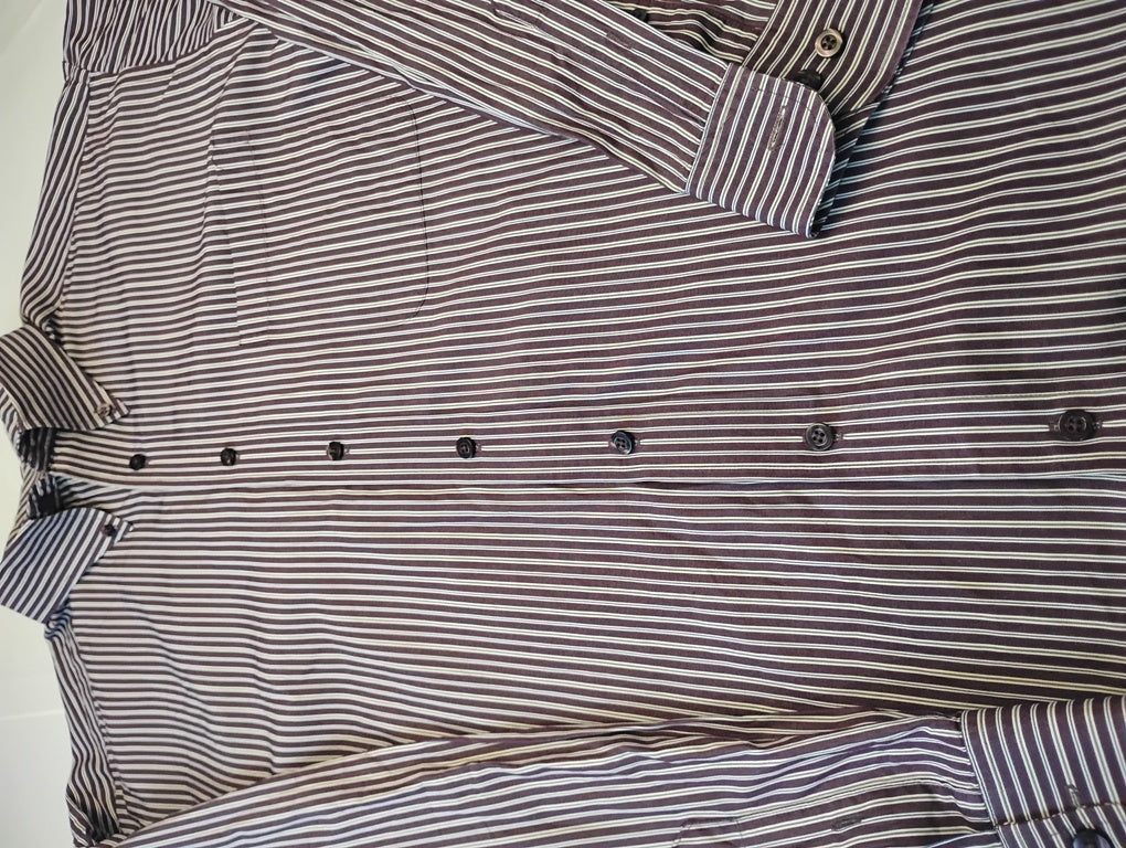 Camisa manga larga con bolsillo Marca ROUNDTREE & YORK | Size 2X | 100% Cotton