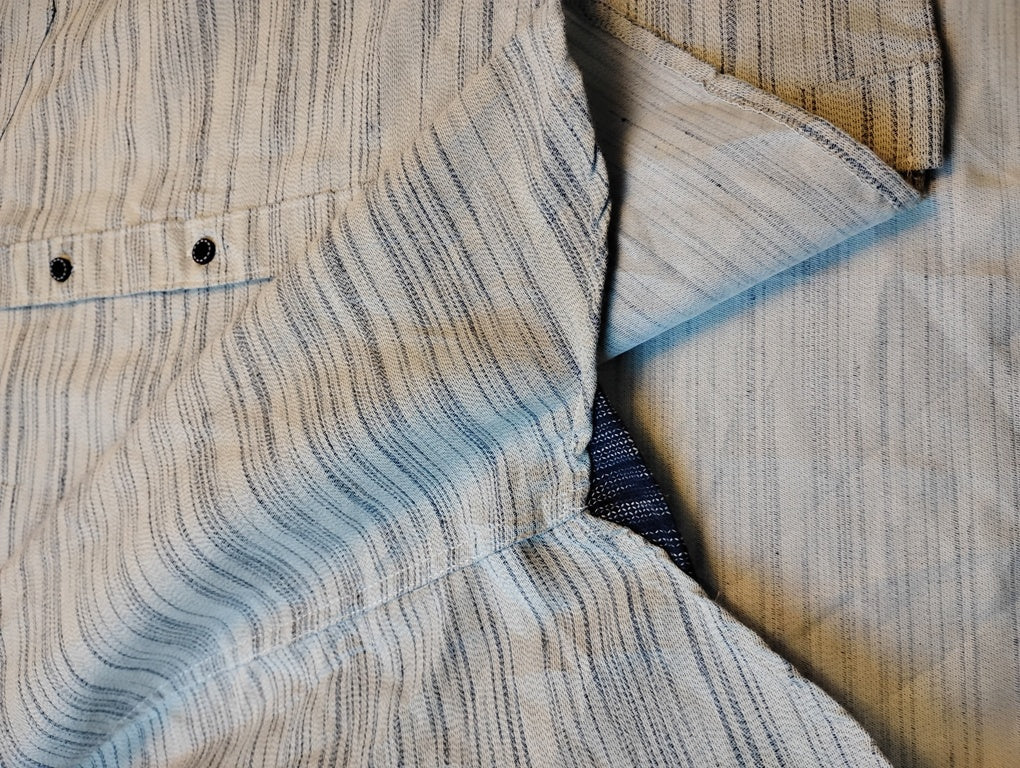 Camisa manga corta Marca ACROSS THE POND DE RAYAS | Size 3X | 100% Cotton