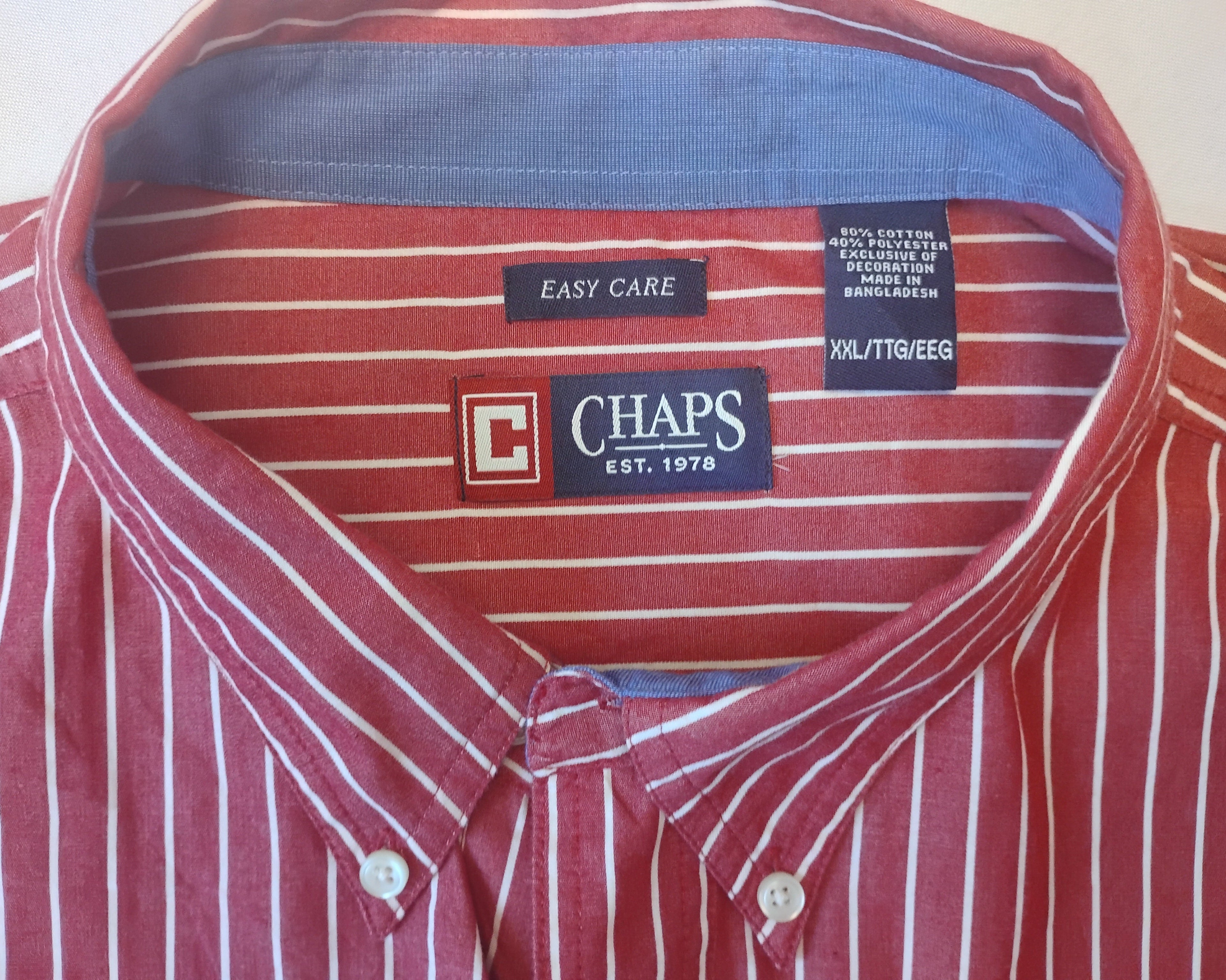 Camisa manga larga Marca Chaps Easy Care Size 2XL | TTG
