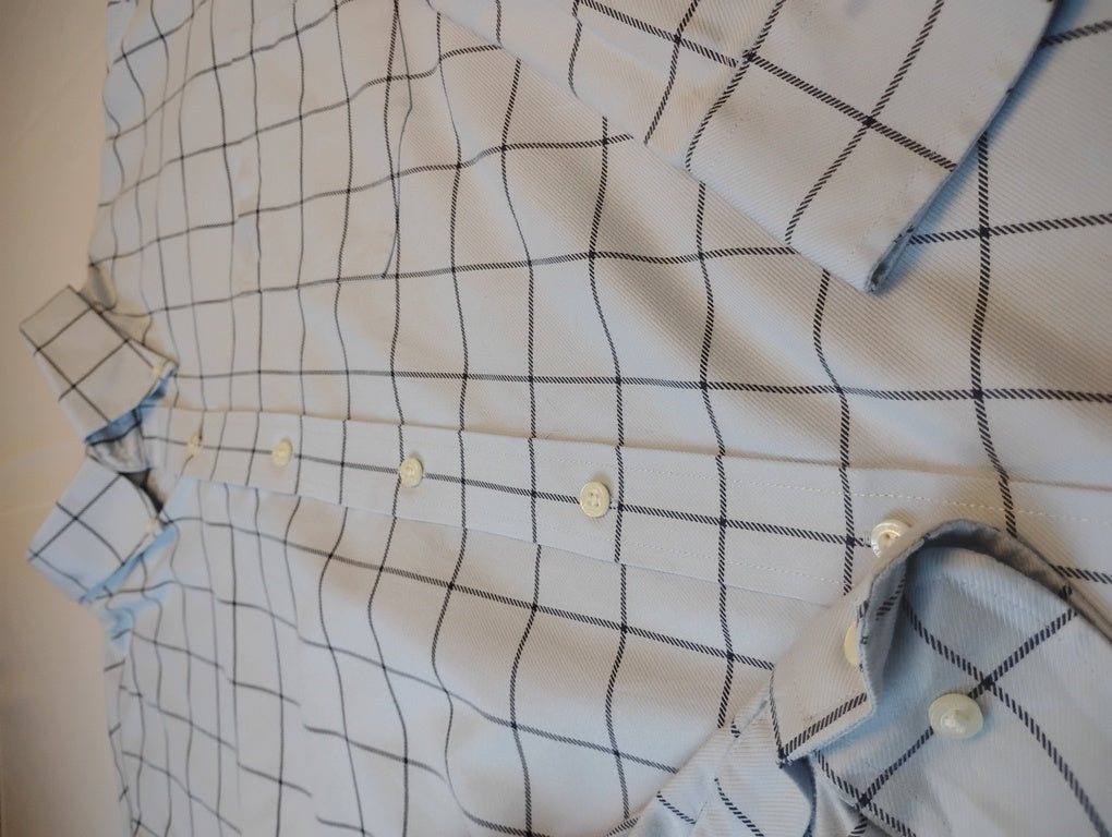 Camisa manga larga de cuadro Marca LANDS' END  SIze 2XL | 100% Cotton