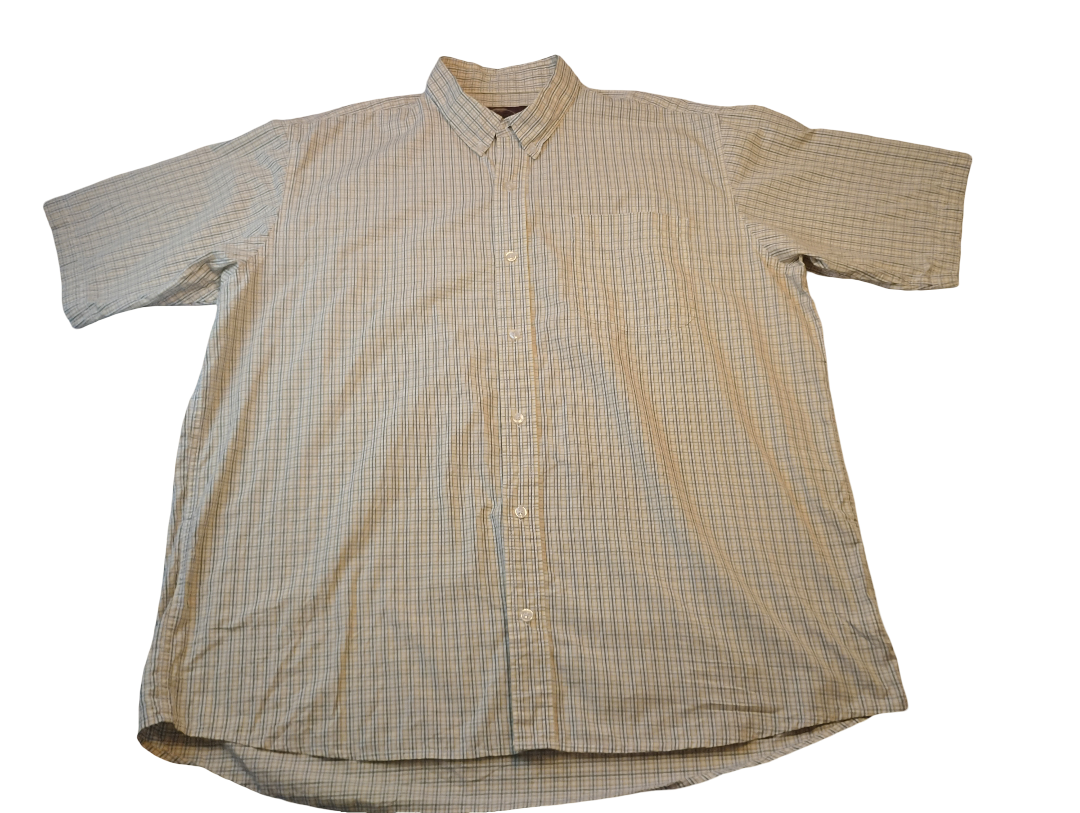 Camisa manga corta de botones con bolsillo Marca Bob Timberlake Size 2XL | 100% COTTON