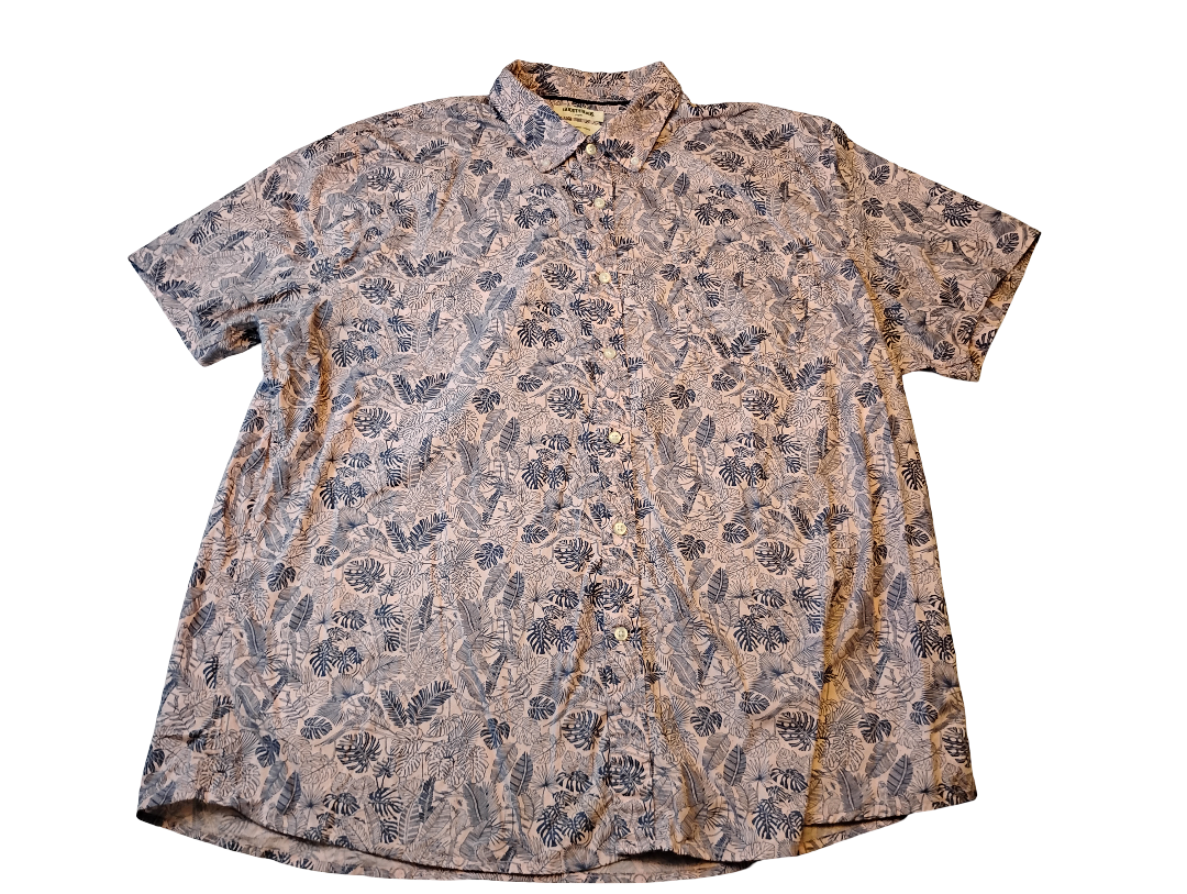 Camisa de botones manga corta | Marca GOODTHREADS | 3XL ajustado | 100% Cotton