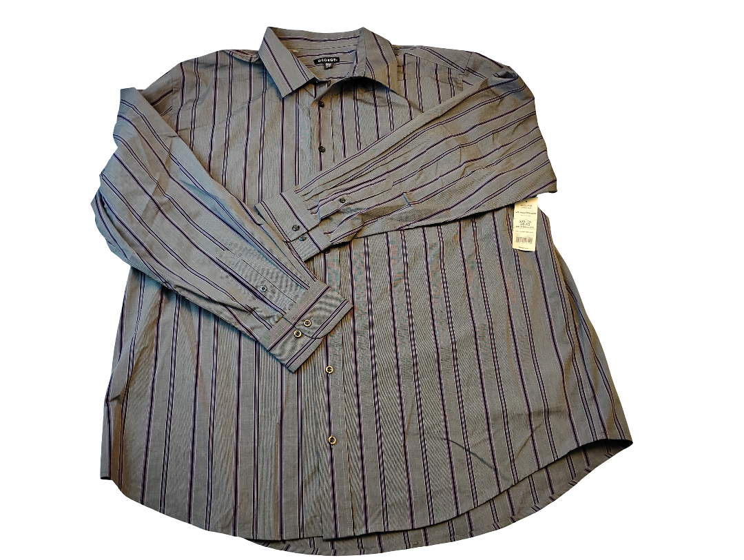 Camisa manga larga de botones con bolsillo | Marca GEORGE | Size 2XL