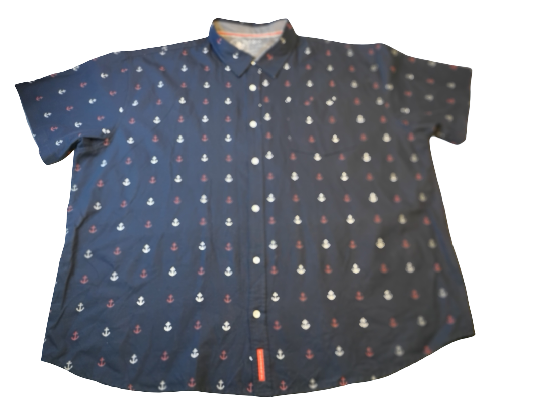 Camisa manga corta marcados de anclas | Marca pd&c | Size 4X