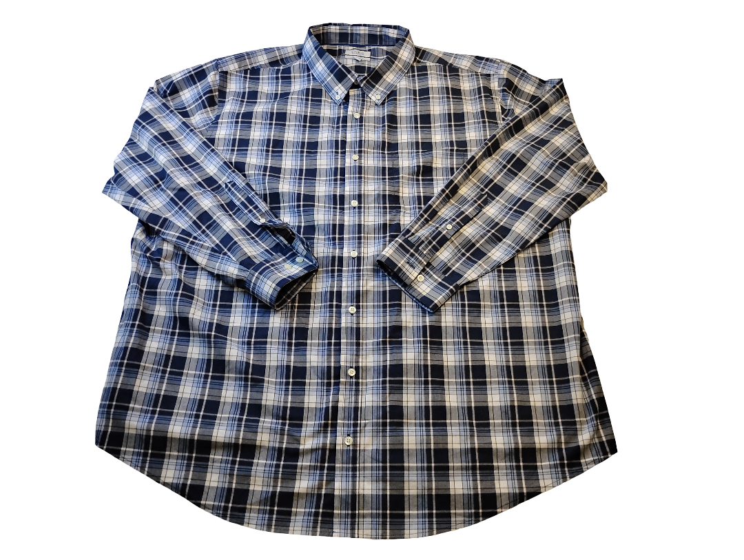 Camisa manga larga de botones y bolsillo para el hombre elegante | Marca CROFT & BARROW EASY CARE | Size 3XB