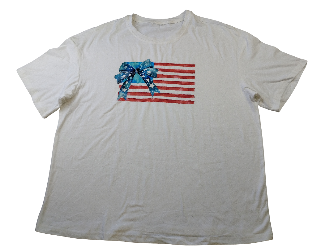 T shirt estampado de la bandera USA | Size 2XL