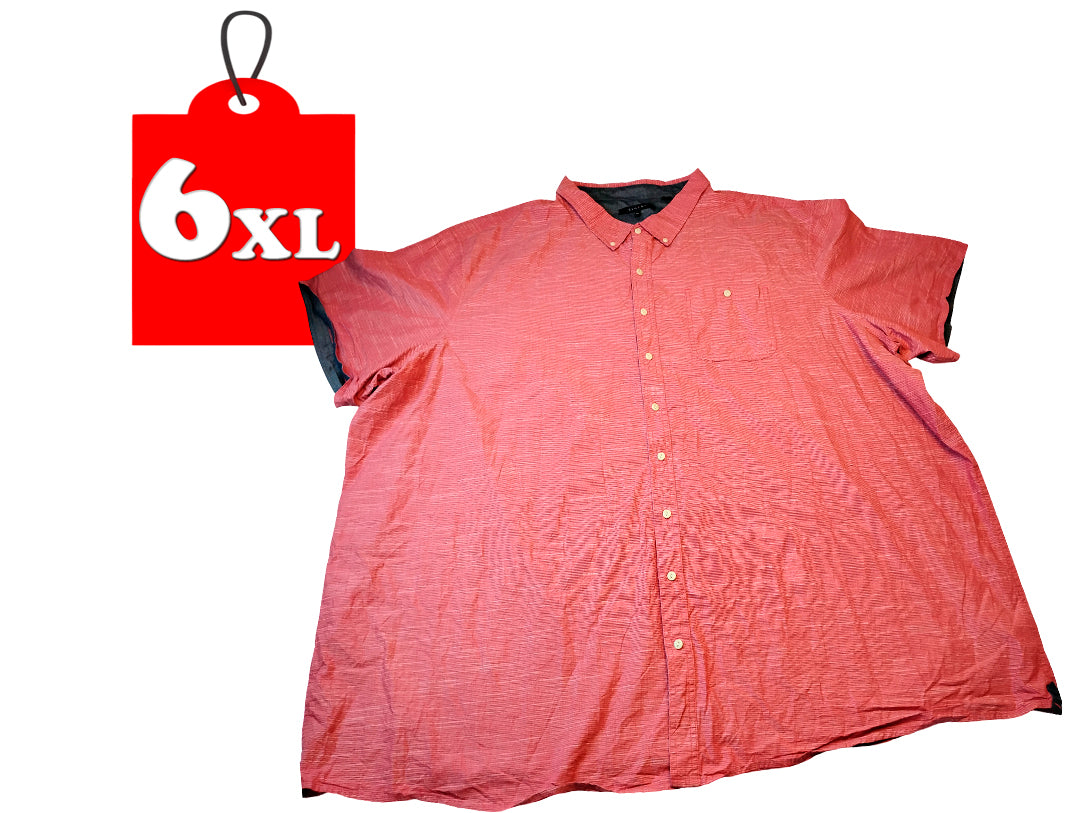 Camisa manga corta de botones | Marca SYNRGY 100% COTTON | Size 6XL