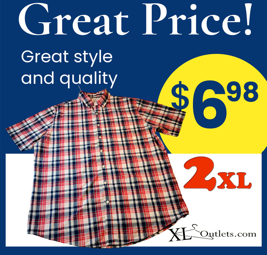 Camisa manga corta | Marca Croft & Barrow| Size 2XL TALL  | OFERTA