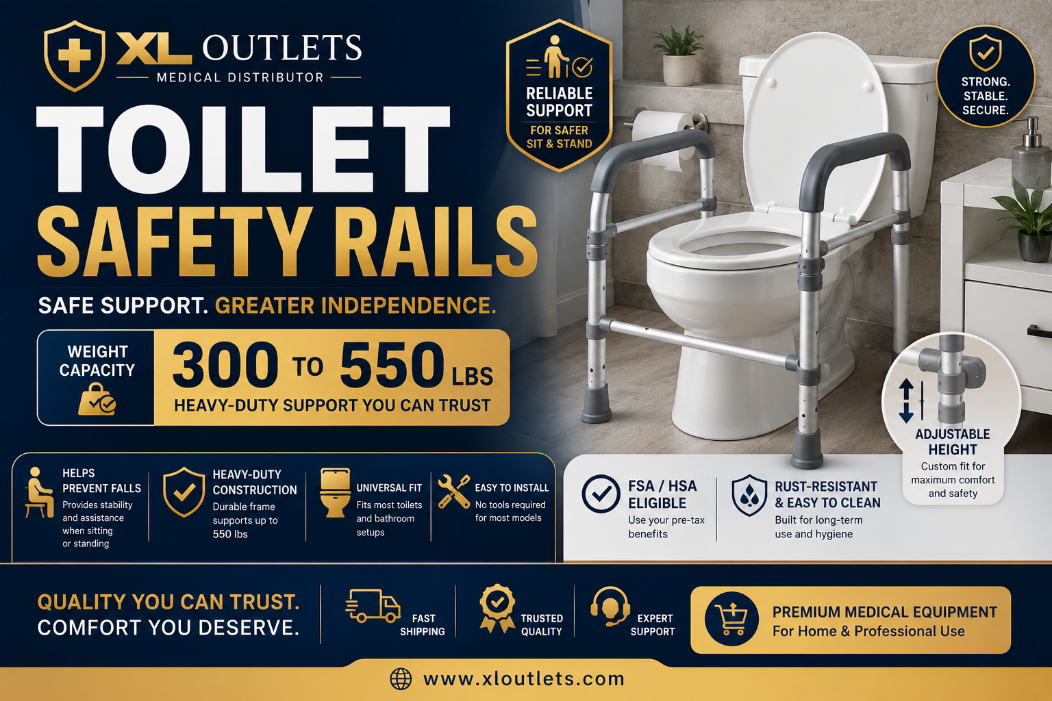 TOILET SAFETY RAILS