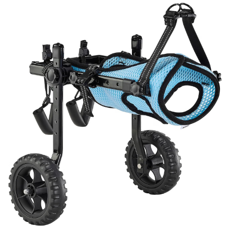 VEVOR Dog Wheelchair for Back Legs – X-Small – Adjustable 2-Wheel Pet Mobility Cart – Up to 22 lbs