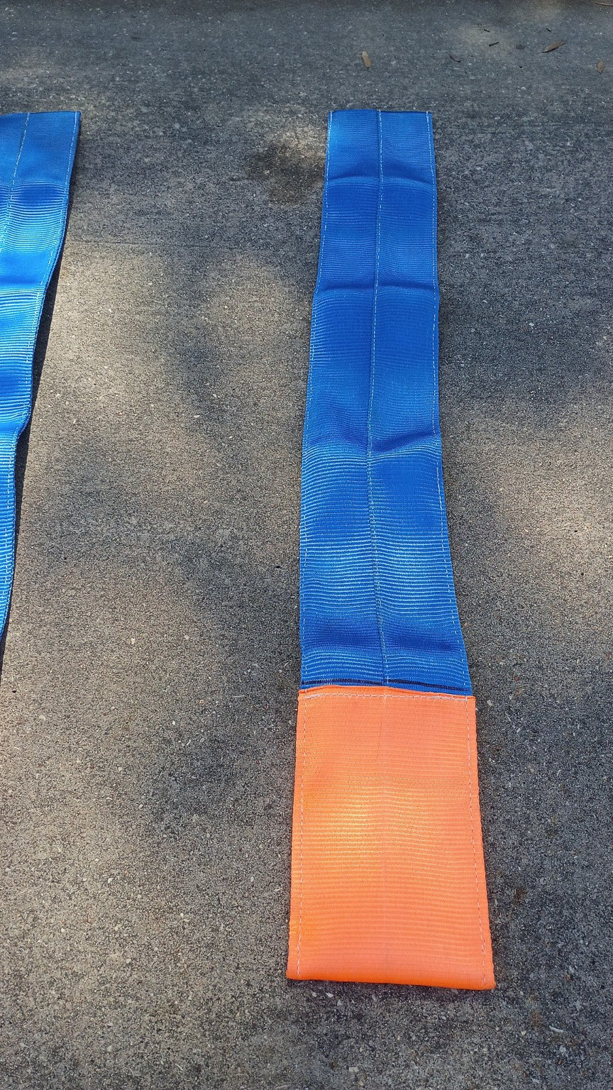 jioyoseire Forklift Fork Covers – 48"-60" L x 3"-7" W – Blue/Orange