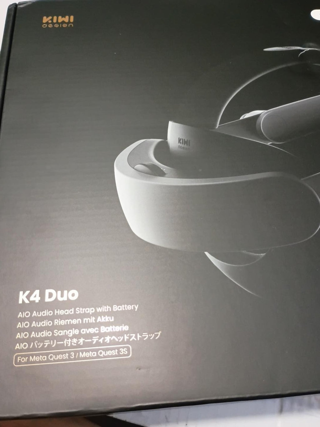KIWI design K4 Duo Audio Battery Head Strap for Meta Quest 3/3S 45W Black