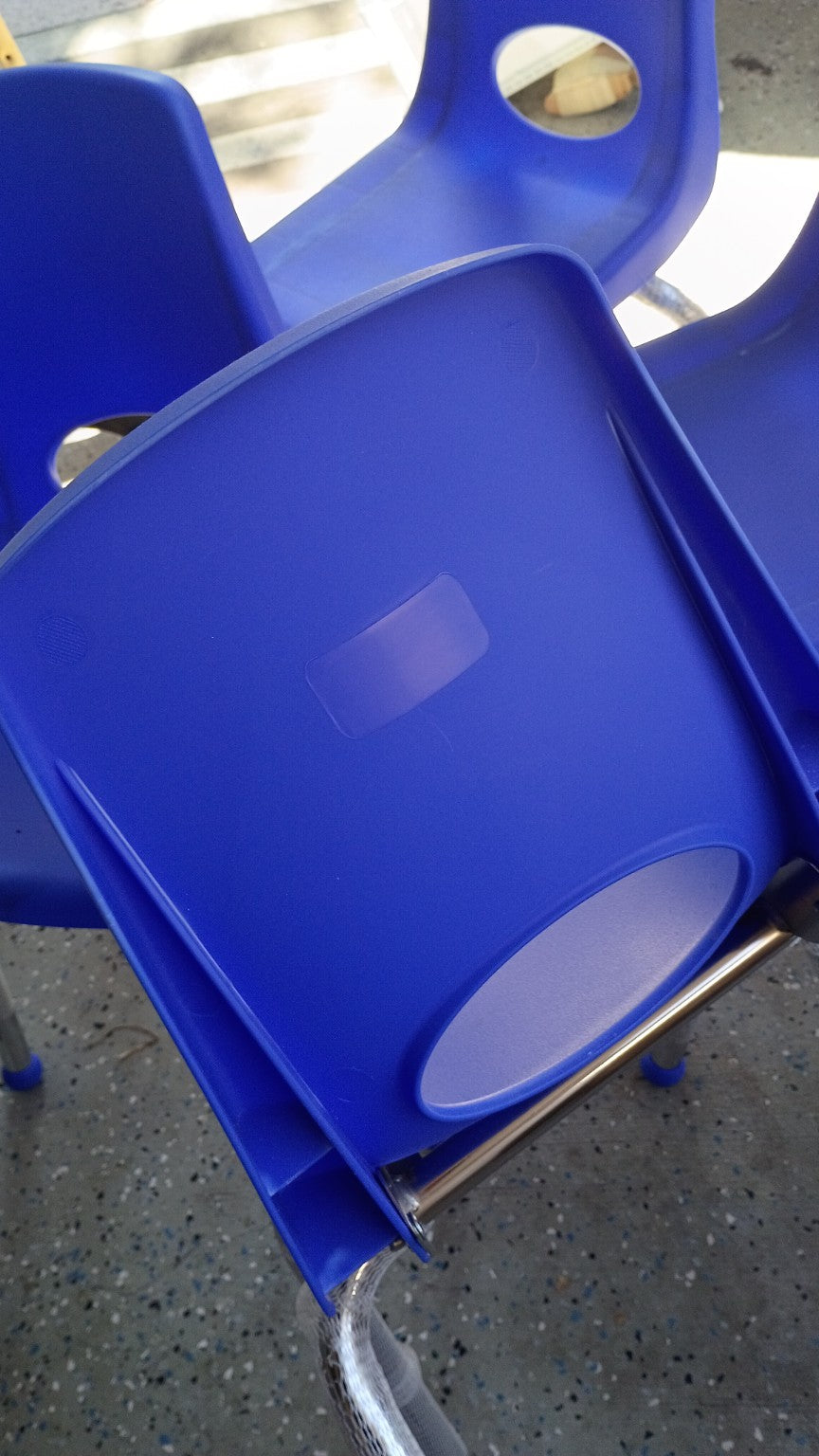 FDP 12" School Stack Chairs Blue 6 Pack Classroom Daycare Local Pickup Only