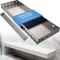 Wangzozo Floating Shower Bench 34.5-62" Adjustable Wall Mounted Seat Silver