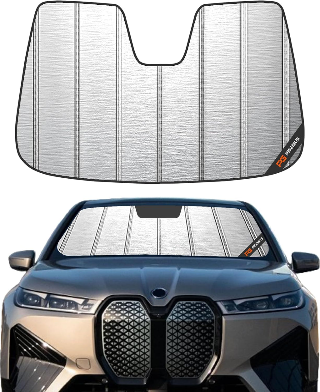 Pigenius BLAZBLOCK Sun Shade for BMW iX 2022-2026 xDrive40 50 M60 M70 Windshield