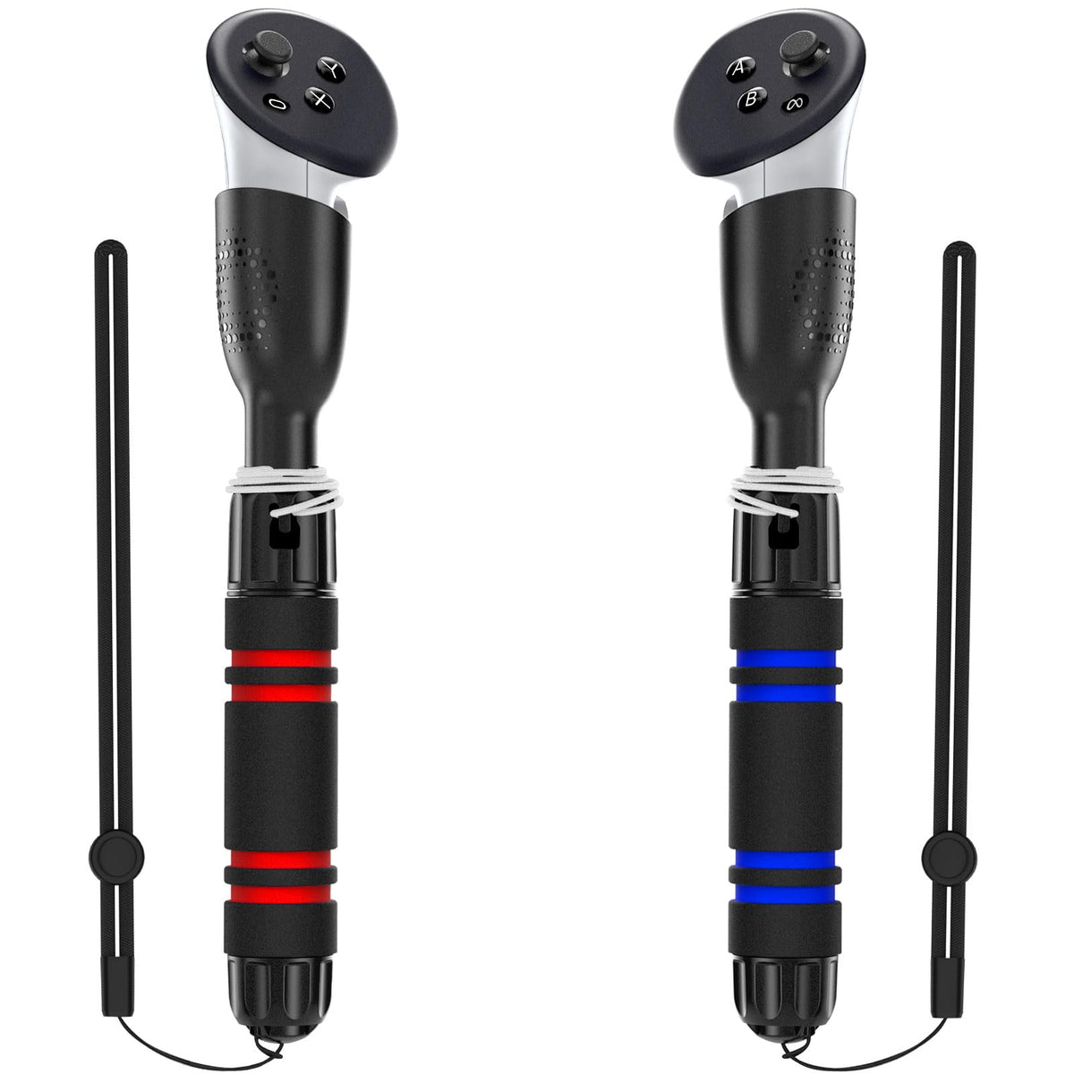 YOGES VR Controller Grip Extension Handles for Meta Quest 3/2/Pro Rift S – Pair