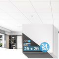 Art3d 24-Pack 2x2 PVC Drop Ceiling Tiles White Waterproof 96 Sq Ft