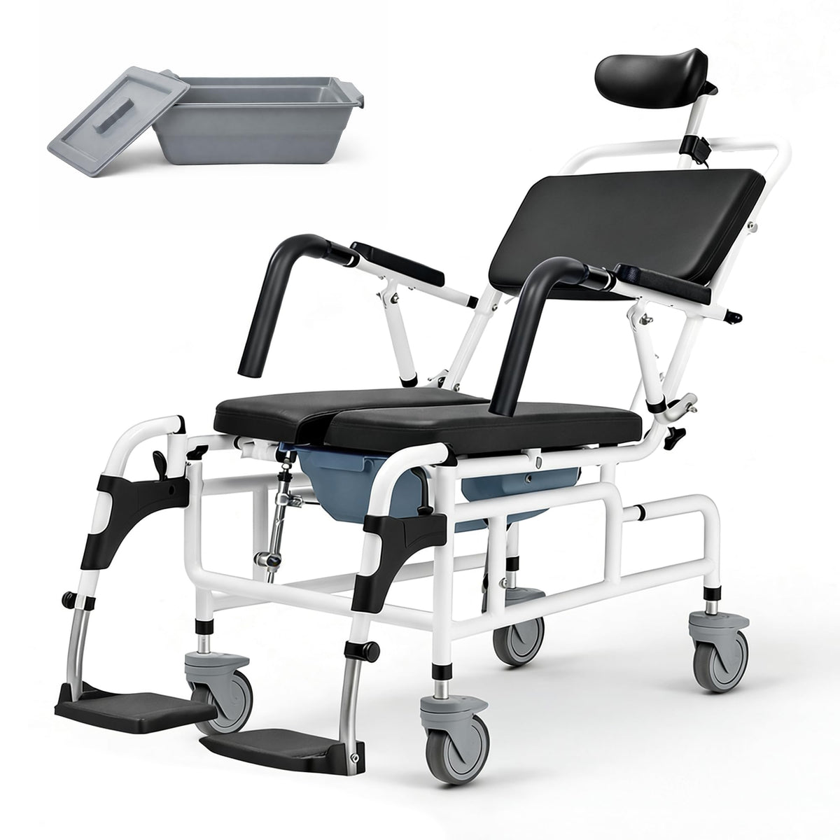 Eosprim Reclining Shower Chair Wheelchair w/ Commode – Bariatric – Local Pickup