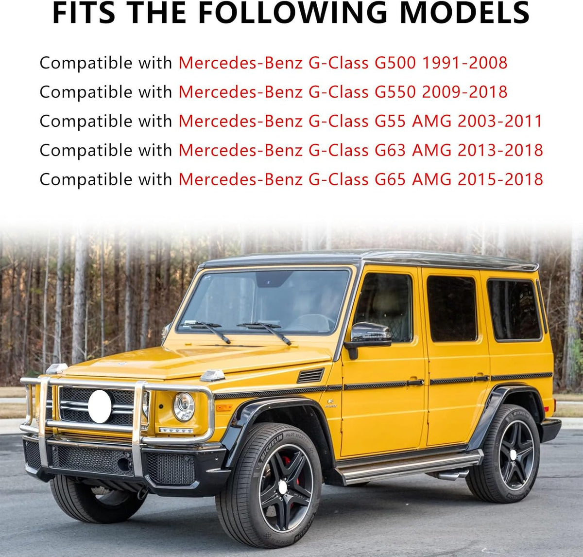 Real Carbon Fiber Side Body Trim For Mercedes G-Class W463 G500 G550 G63 G65