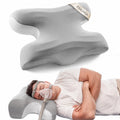 Joynox CPAP Pillow for Men – Gray – Adjustable Memory Foam Pillow for Side, Back & Stomach Sleepers