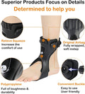 Furlove AFO Drop Foot Brace Left XL Ankle Foot Orthosis Support Black