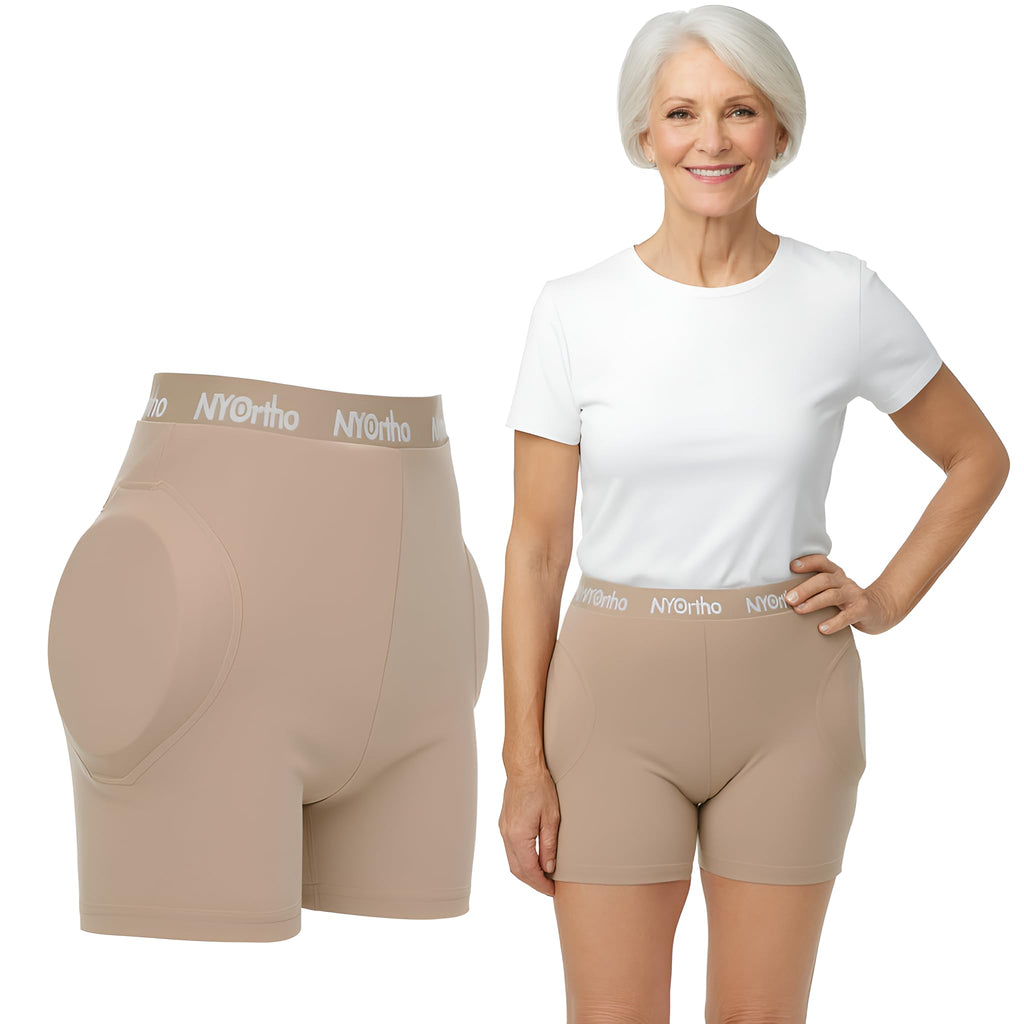 NYOrtho ULTRA Hip Protector Brief – Padded Low Profile Fall Protection Shorts – Unisex