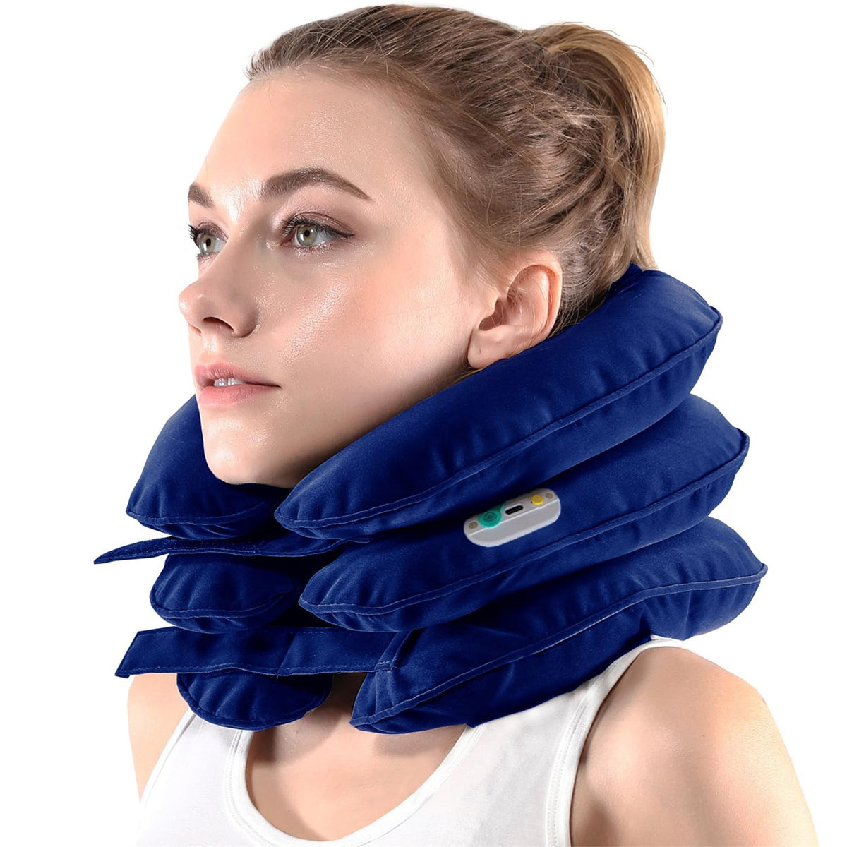 S Electric Cervical Neck Traction Device – Automatic Inflatable Neck Stretcher 12"-17"