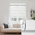 Grandekor No Drill Zebra Blinds — WHITE — 35" W × 64" H