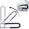 TUNTROL 23.6" Foldable Grab Bar – Silver – Wall Mounted Toilet & Bathroom Safety Rail