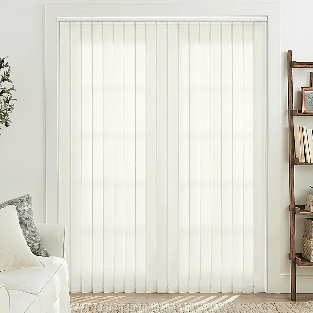 LazBlinds Vertical Blinds Replacement Slats – Off White – 34 PCS – Light Filtering