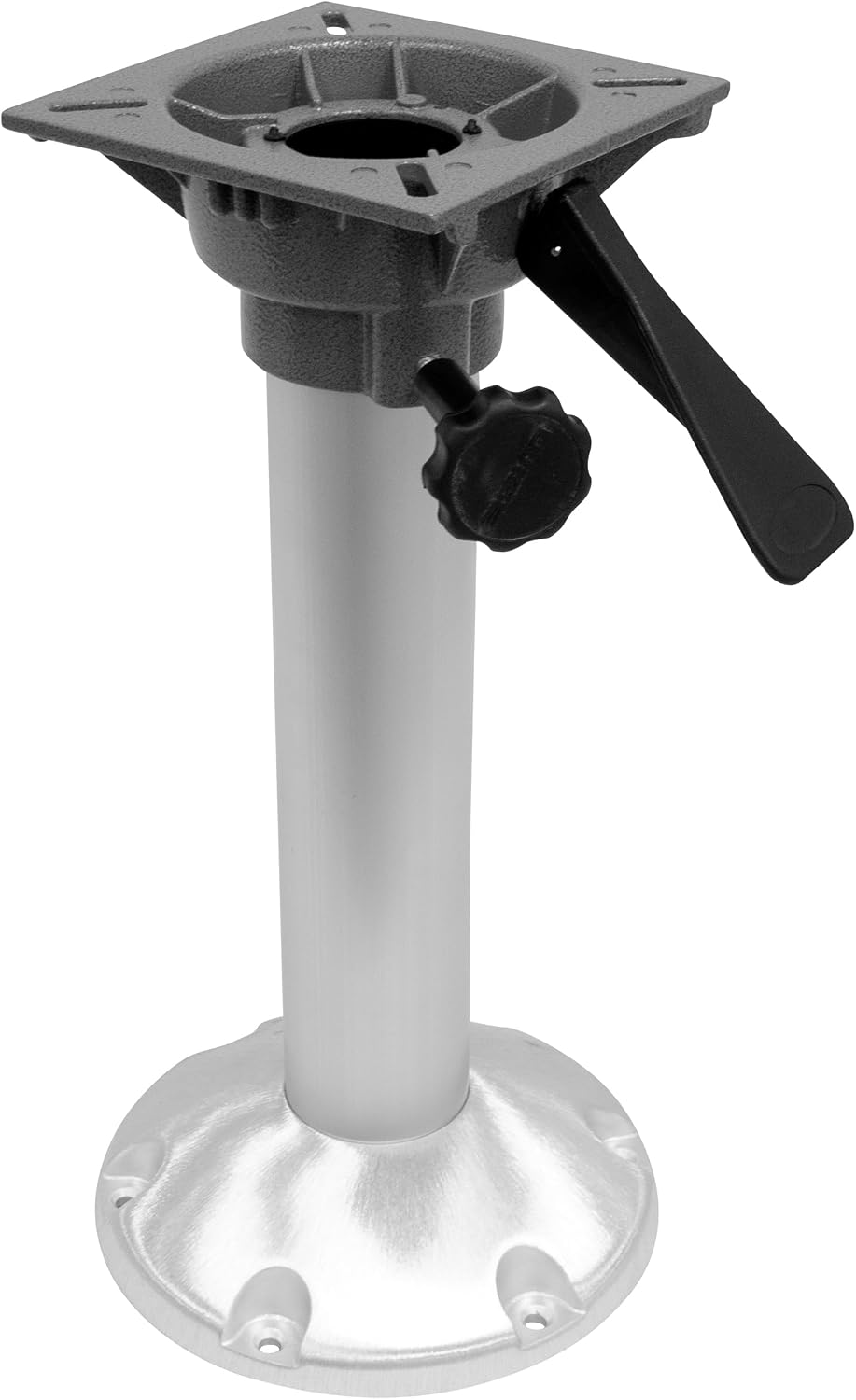 Wise 8WP23-15S 15" Fixed Boat Seat Pedestal Heavy Duty Aluminum Silver Locking