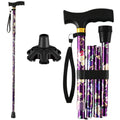 LIXIANG Folding Walking Cane Adjustable 32.5-36.5" Lightweight Purple