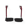 Medline Wheelchair Footrests – RED – Replacement Leg Rests – Pair