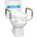Carex 3.5" Raised Toilet Seat Riser w/ Padded Arms for Round Toilets White