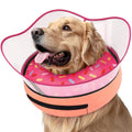 Supet Inflatable Dog Cone Pink Recovery Collar Small Medium Large XL XXL
