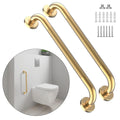Munzong 24" Gold Shower Grab Bar 2-Pack Anti-Slip Knurled Stainless Steel 500 lb