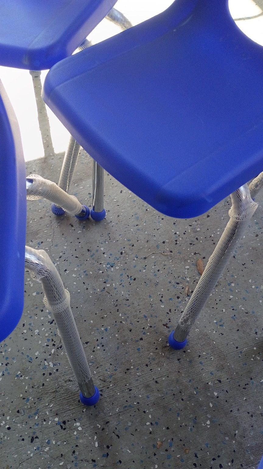FDP 12" School Stack Chairs Blue 6 Pack Classroom Daycare Local Pickup Only