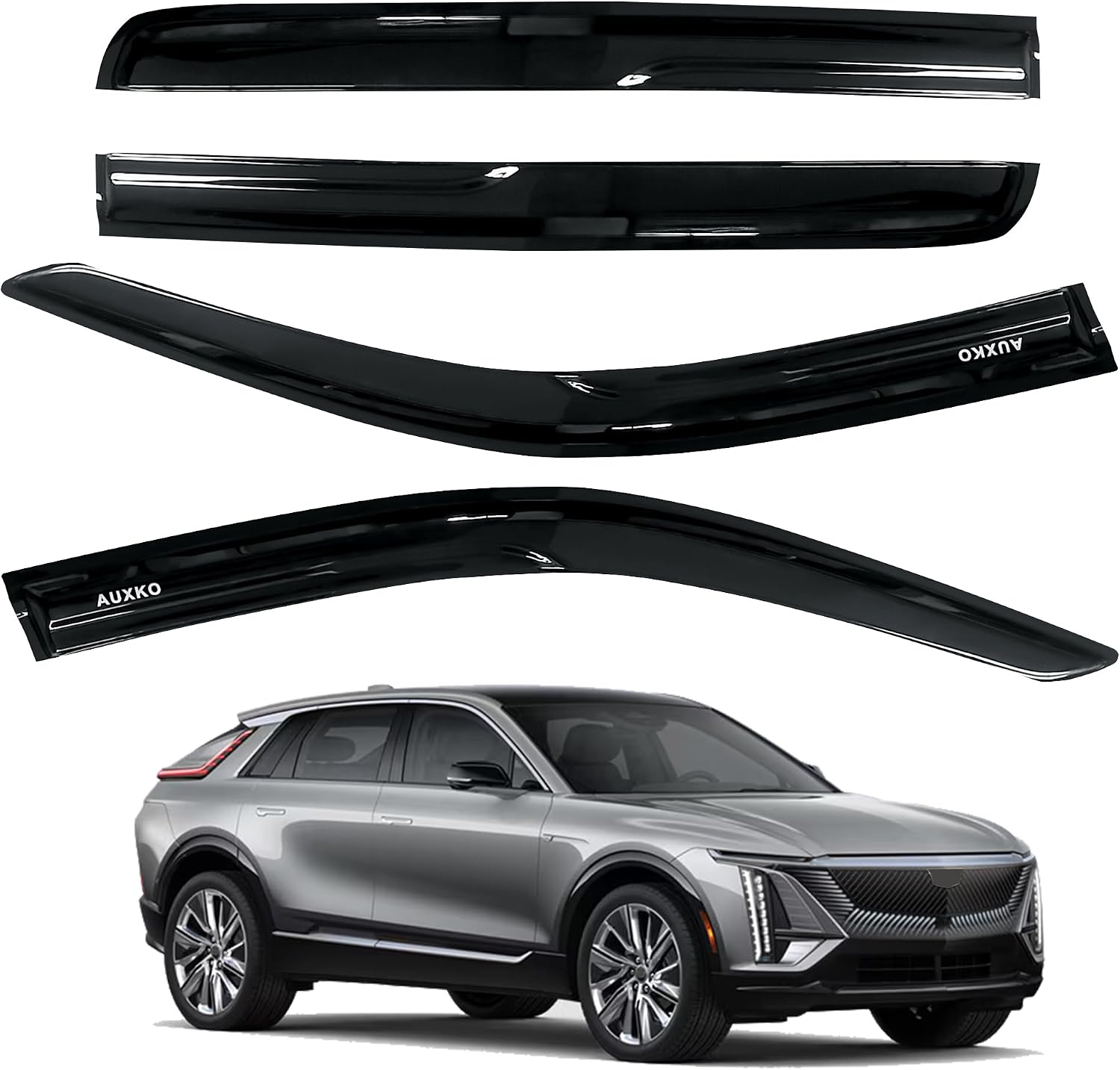 AUXKO Window Vent Visors for Cadillac Lyriq 2023-2026 Rain Guards 4PCS Smoke