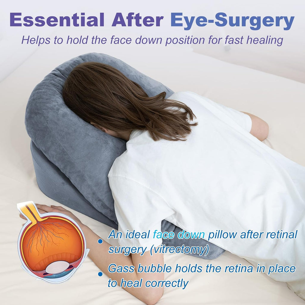 HOMCA Face Down Pillow After BBL Eye Surgery Massage Pillow Memory Foam CertiPUR-US