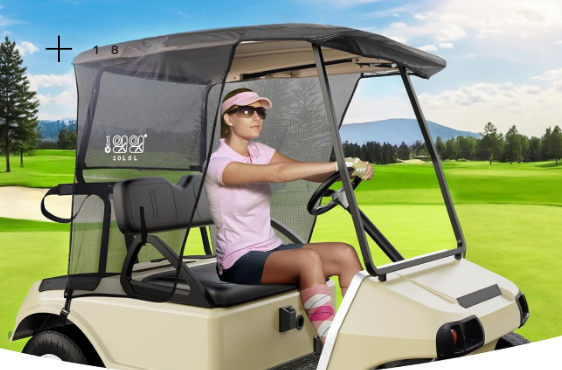 10L0L Golf Cart Sun Shade Cover Club Car DS Precedent EZGO TXT RXV 59x40 Open Box