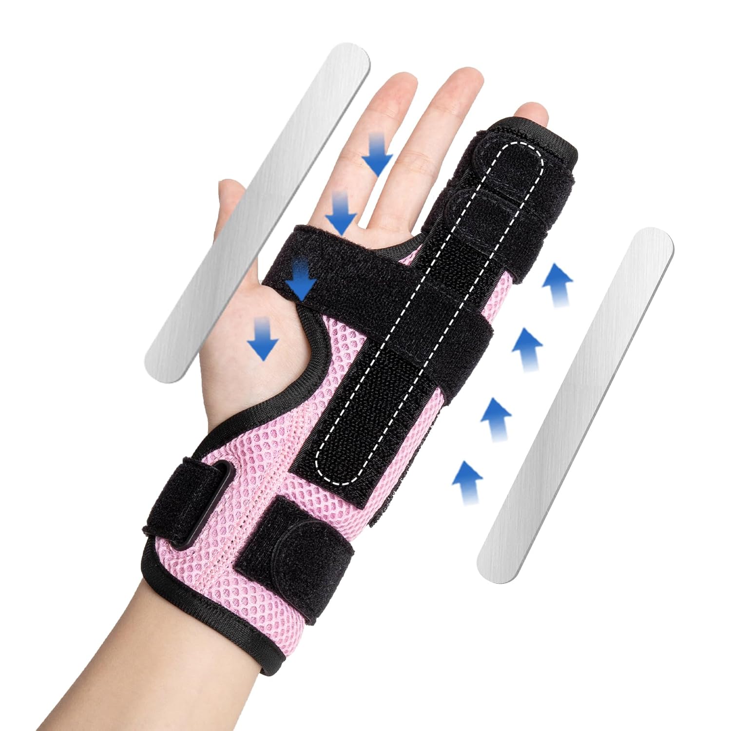 Pinky Finger Splint Trigger Finger Brace Right Left Hand Boxer Fracture Medium Pink