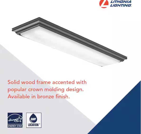 Lithonia Lighting Vanderlyn 4' LED Kitchen Light 3700 Lumens Bronze 4000K
