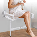 NEWTRY 21" Foldable Wall Mounted Shower Seat Chair 660 lbs White Heavy Duty