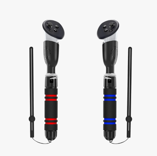 YOGES VR Controller Grip Extension Handles for Meta Quest 3/2/Pro Rift S – Pair